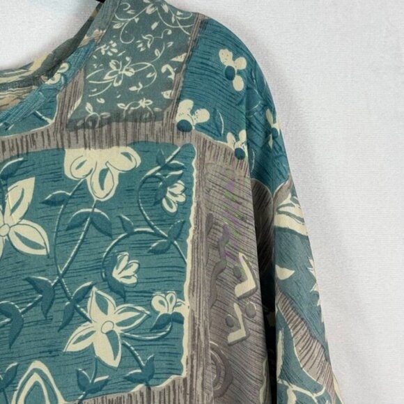 Kantha Bae Womens Blue Floral Silk Day Dreamer Mini Dress Free Size Boho Indie - Picture 5 of 16